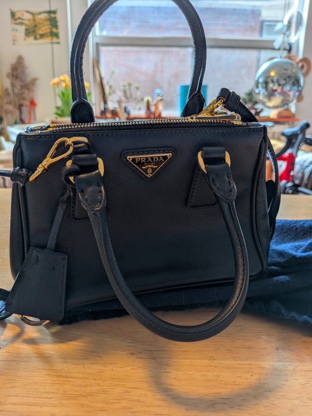 prada mini saffiano bag - Picture 3 of 7